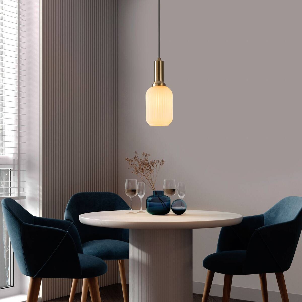 Opviq Pendelleuchte Asker-15191 gold Glas Metall B/H/T/L/D: ca. 13x118x13x13x13 cm E27 1 Brennstellen