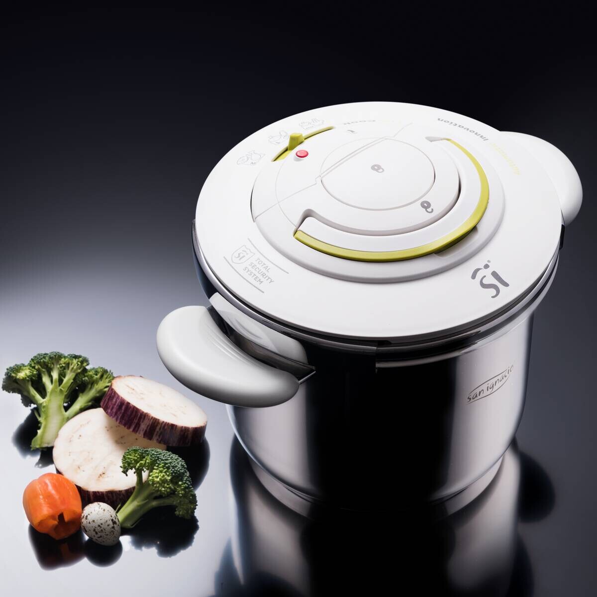 SAN IGNACIO Schnellkochtopf Life silber Edelstahl