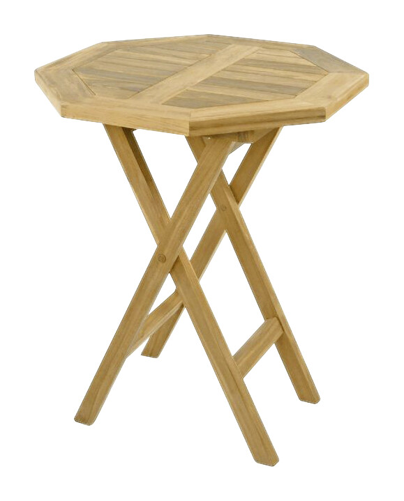 VCM Balkontisch braun Teakholz H/D: ca. 75x60 cm