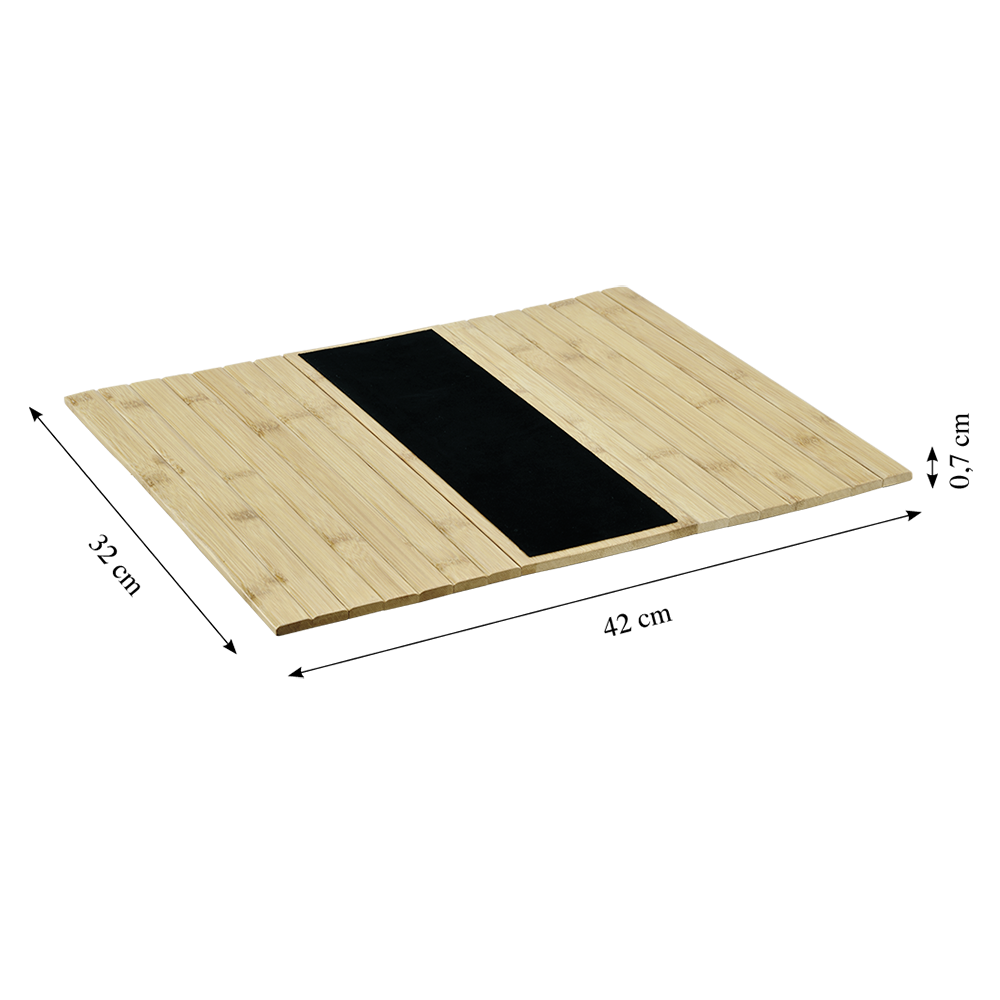 Kesper Tablett natur Bambus B/H/L: ca. 32x0,7x42 cm