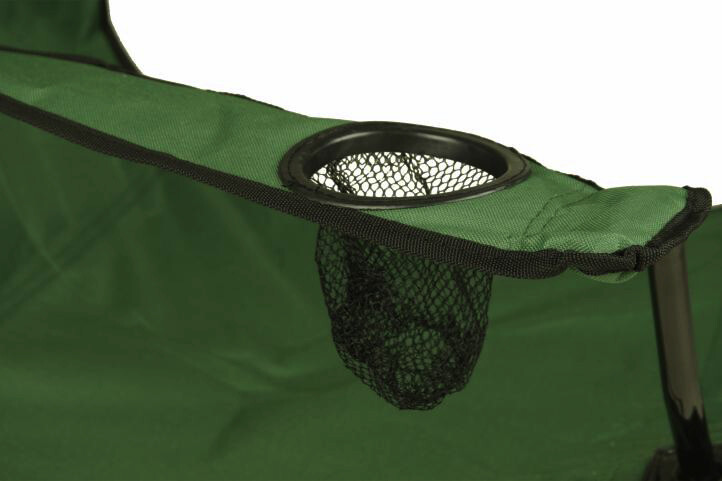 VCM Campingstuhl grün Stahlrohr B/H/L: ca. 50x85x85 cm