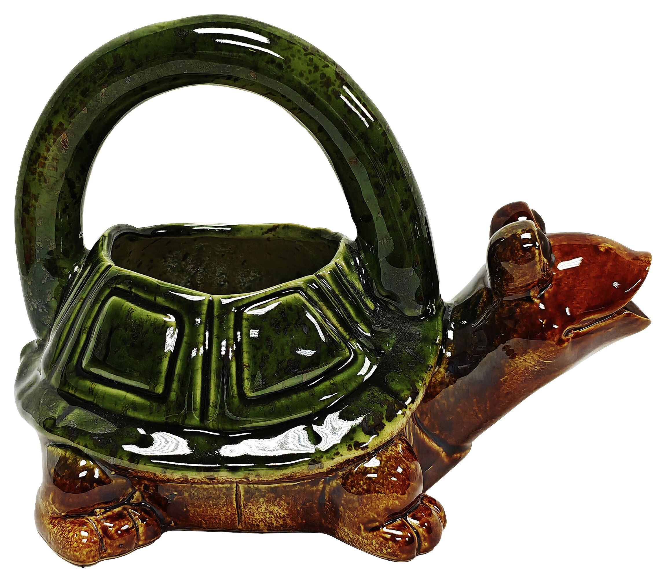 Dekorationsartikel grün Porzellan B/H/L: ca. 16x16x21 cm