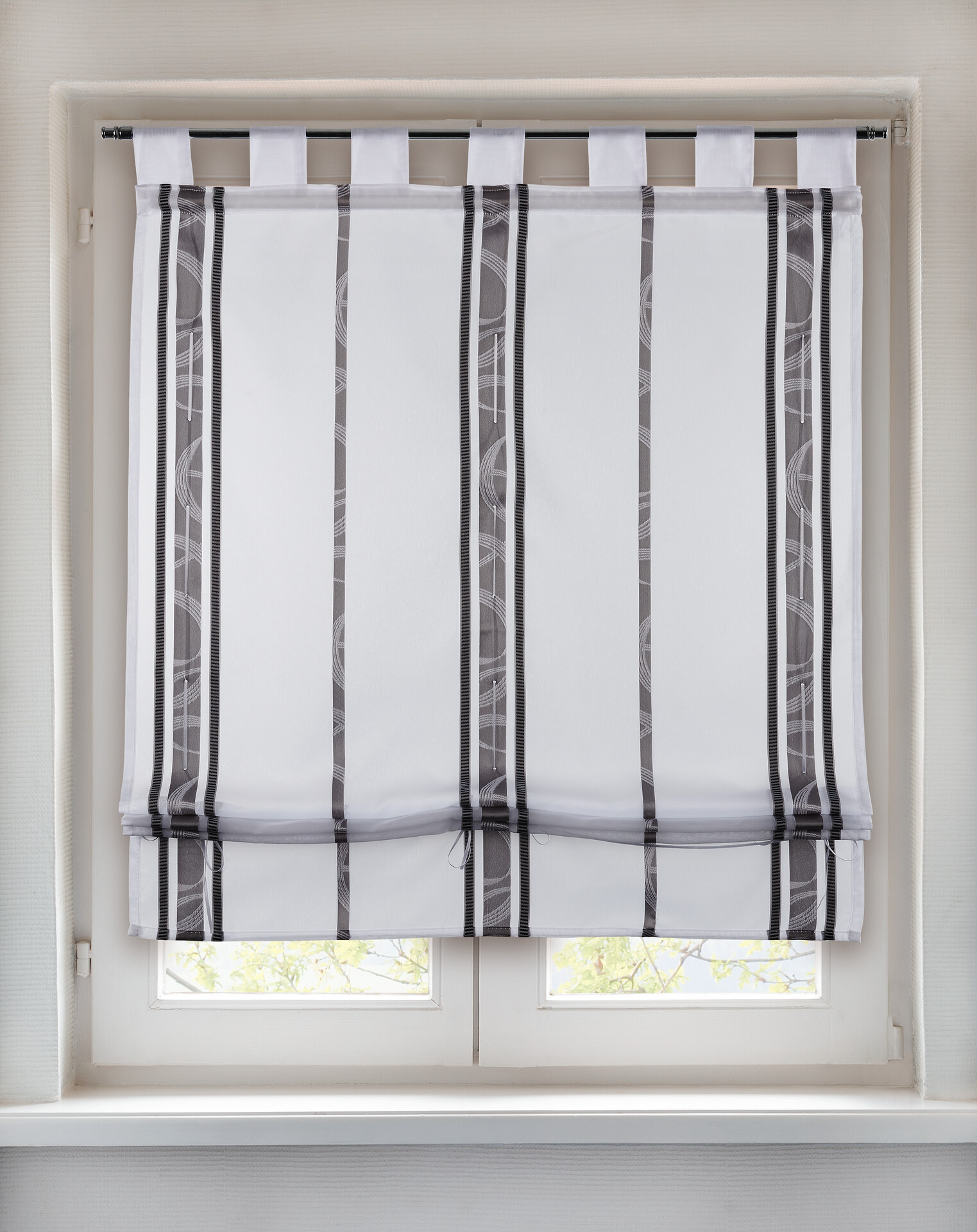 POCOline Bändchenrollo Klara grau B/L: ca. 80x140 cm