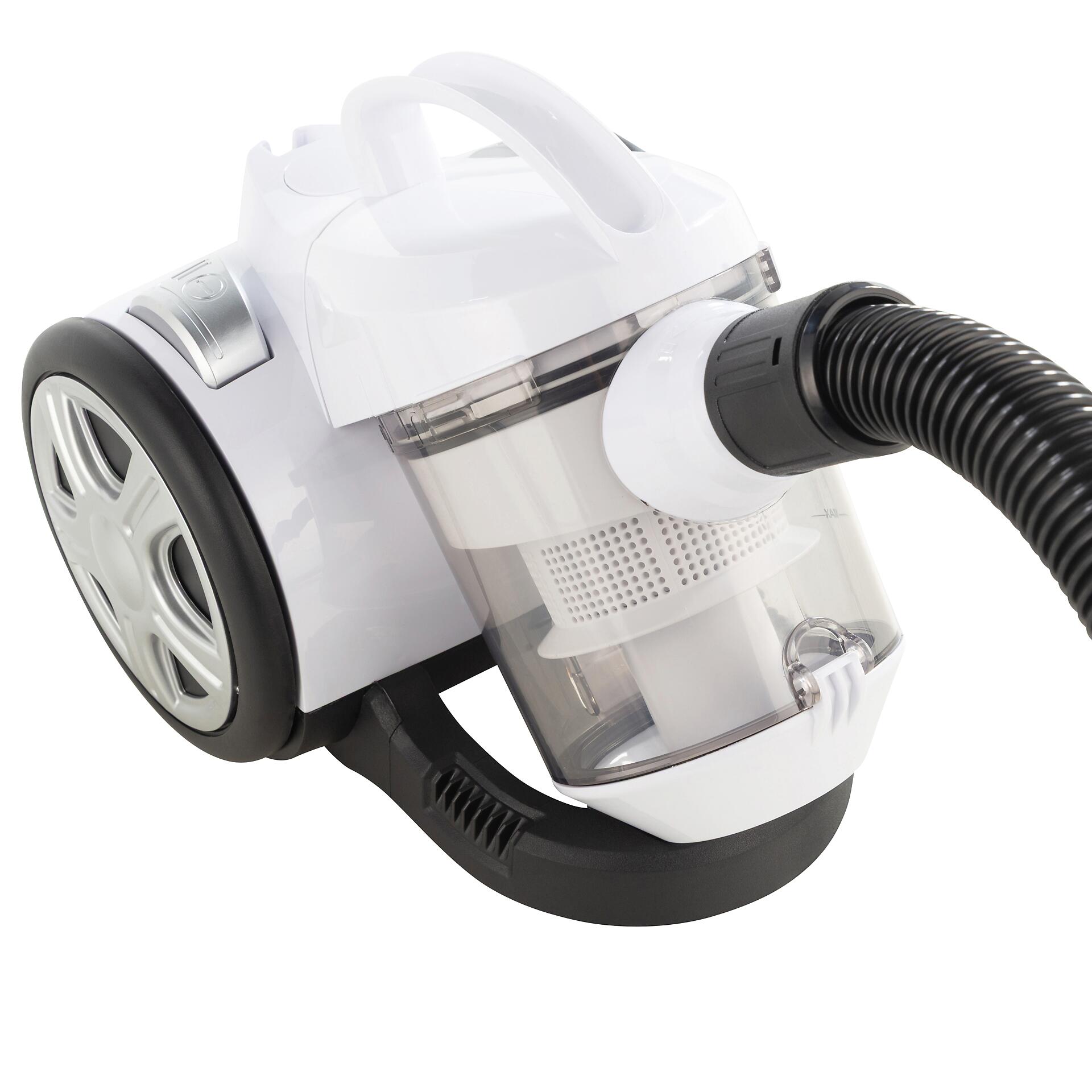 POCOline Bodenstaubsauger silber weiß Kunststoff Metall B/H/L: ca. 23x26x33 cm