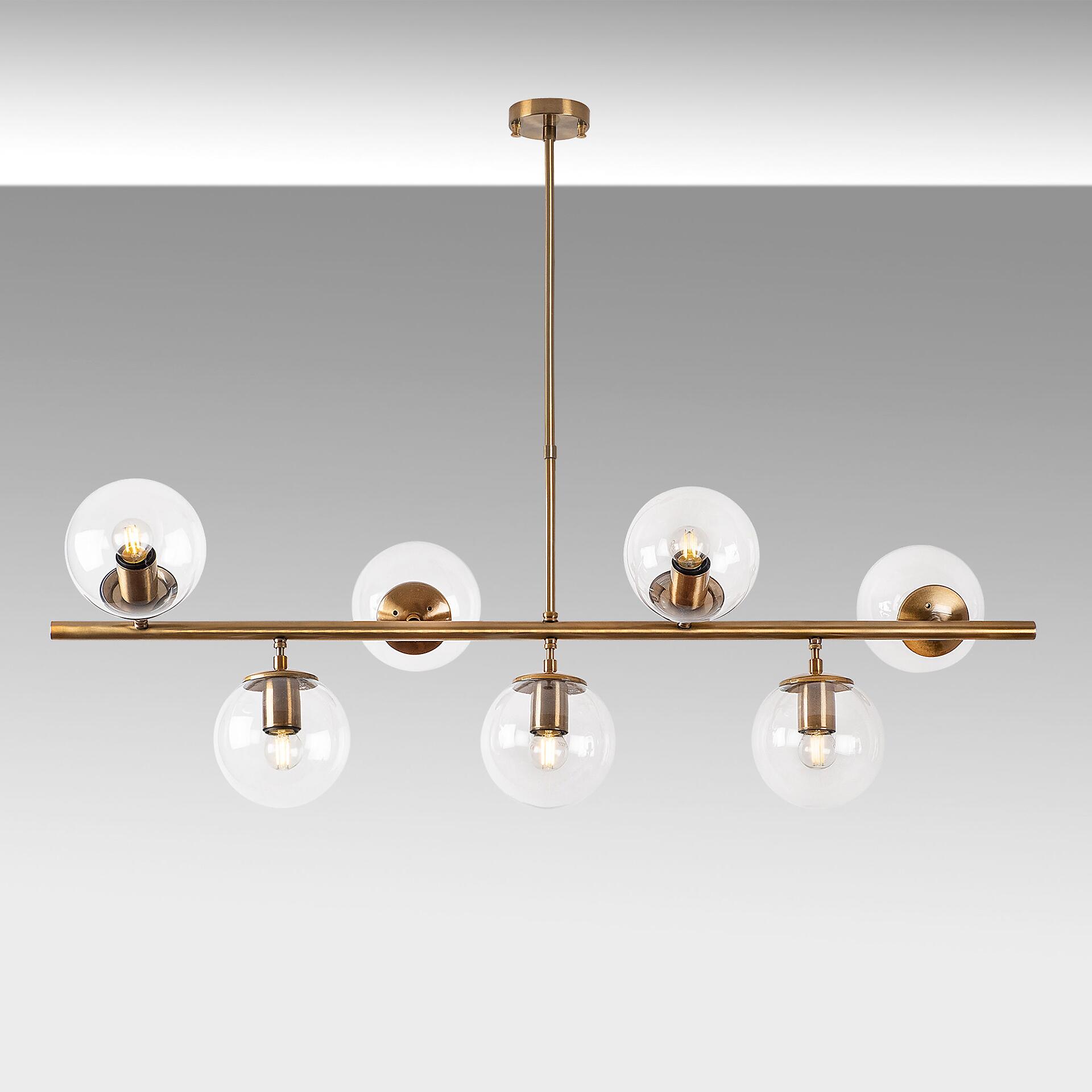 Opviq Deckenleuchte Fazli-10540 Metall B/H/T/L: ca. 113x85x40x113 cm E14 7 Brennstellen