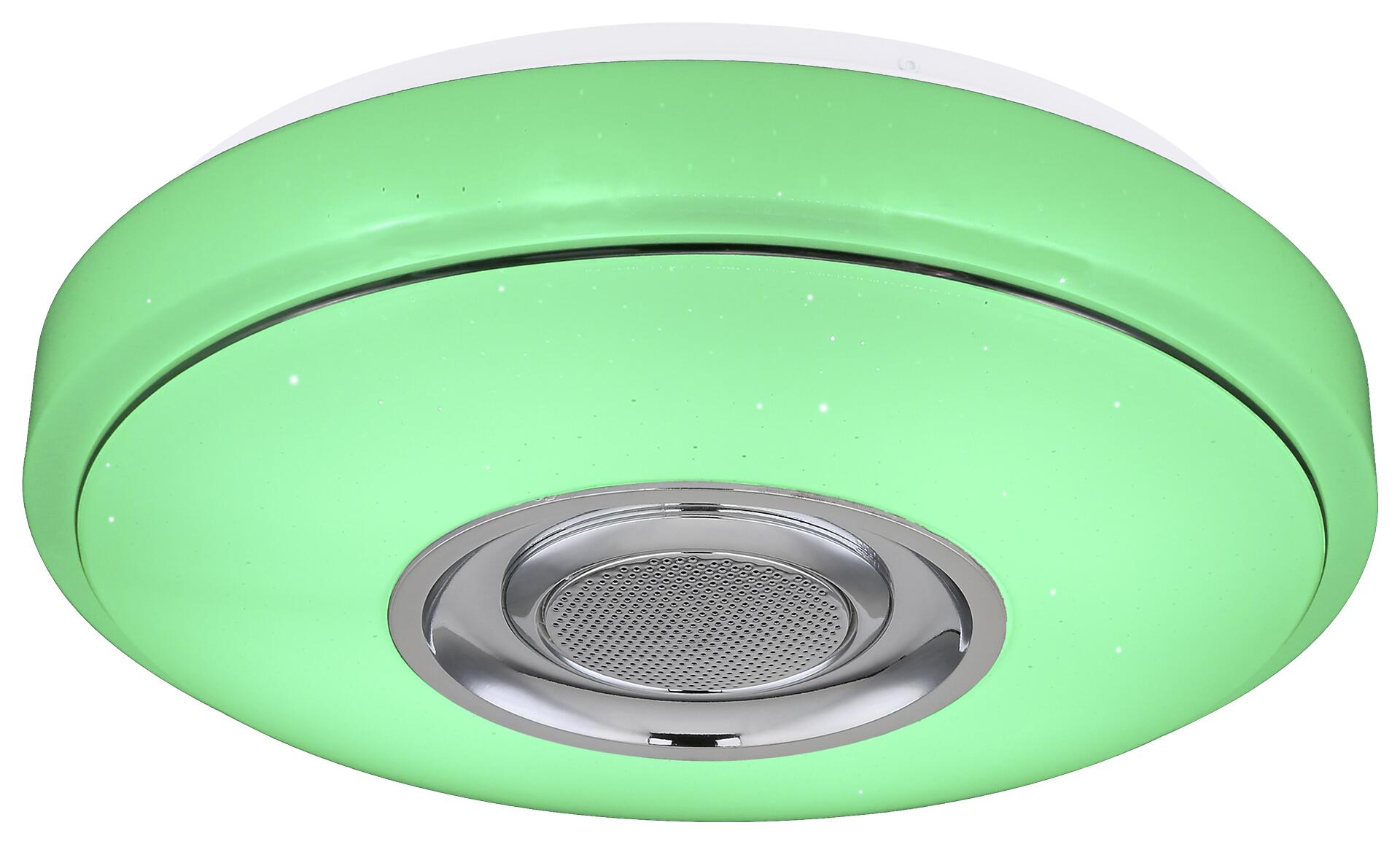 POCOline Deckenleuchte Sound weiß Chrom Kunststoff Metall H/D: ca. 8x34 cm