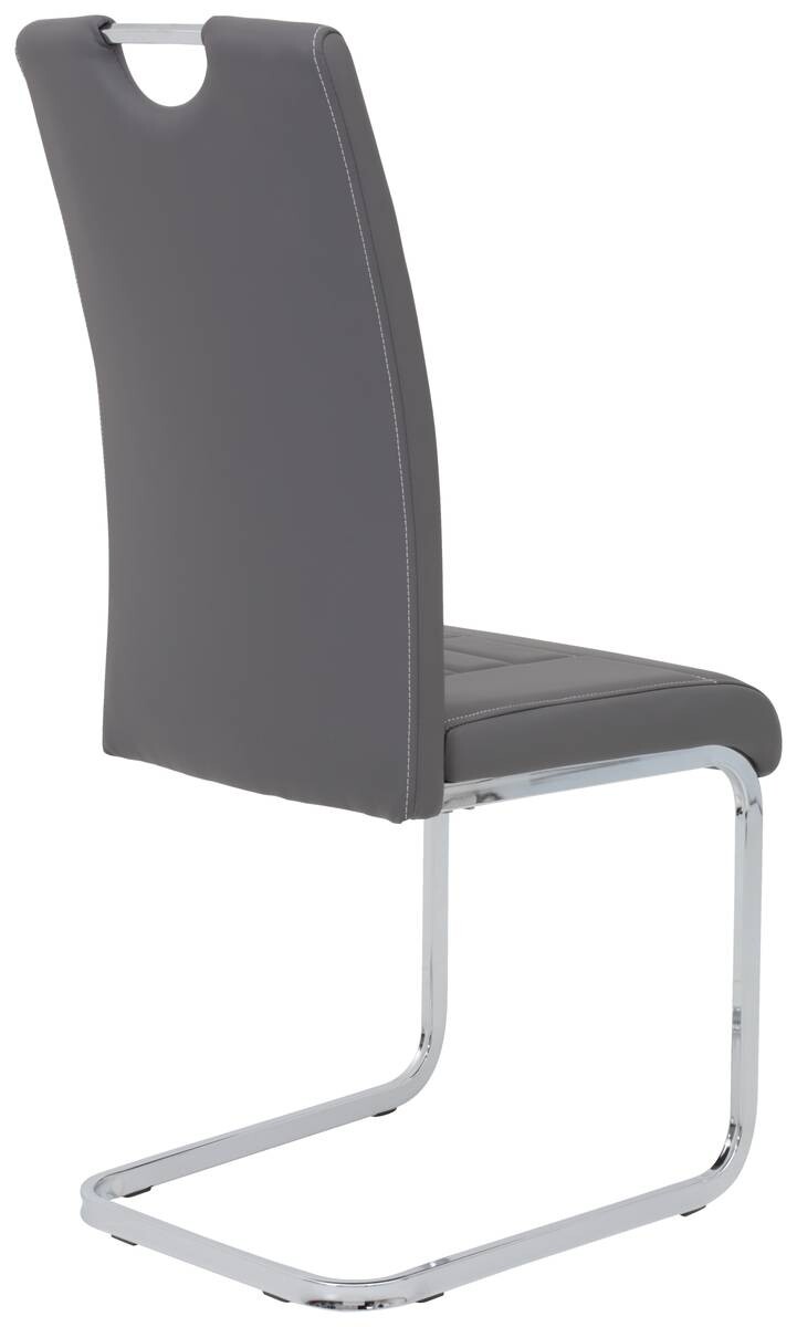 Schwingstuhl Ruby 2er Set grau Kunstleder B/H/T: ca. 44x103x60 cm