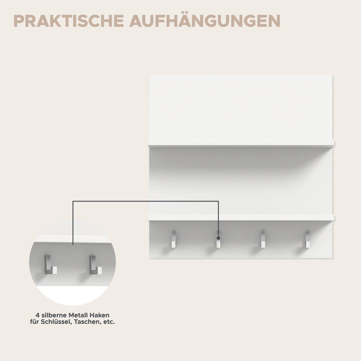 Garderobe PROJEKT X weiß weiß Hochglanz B/H/T: ca. 174x191x37 cm