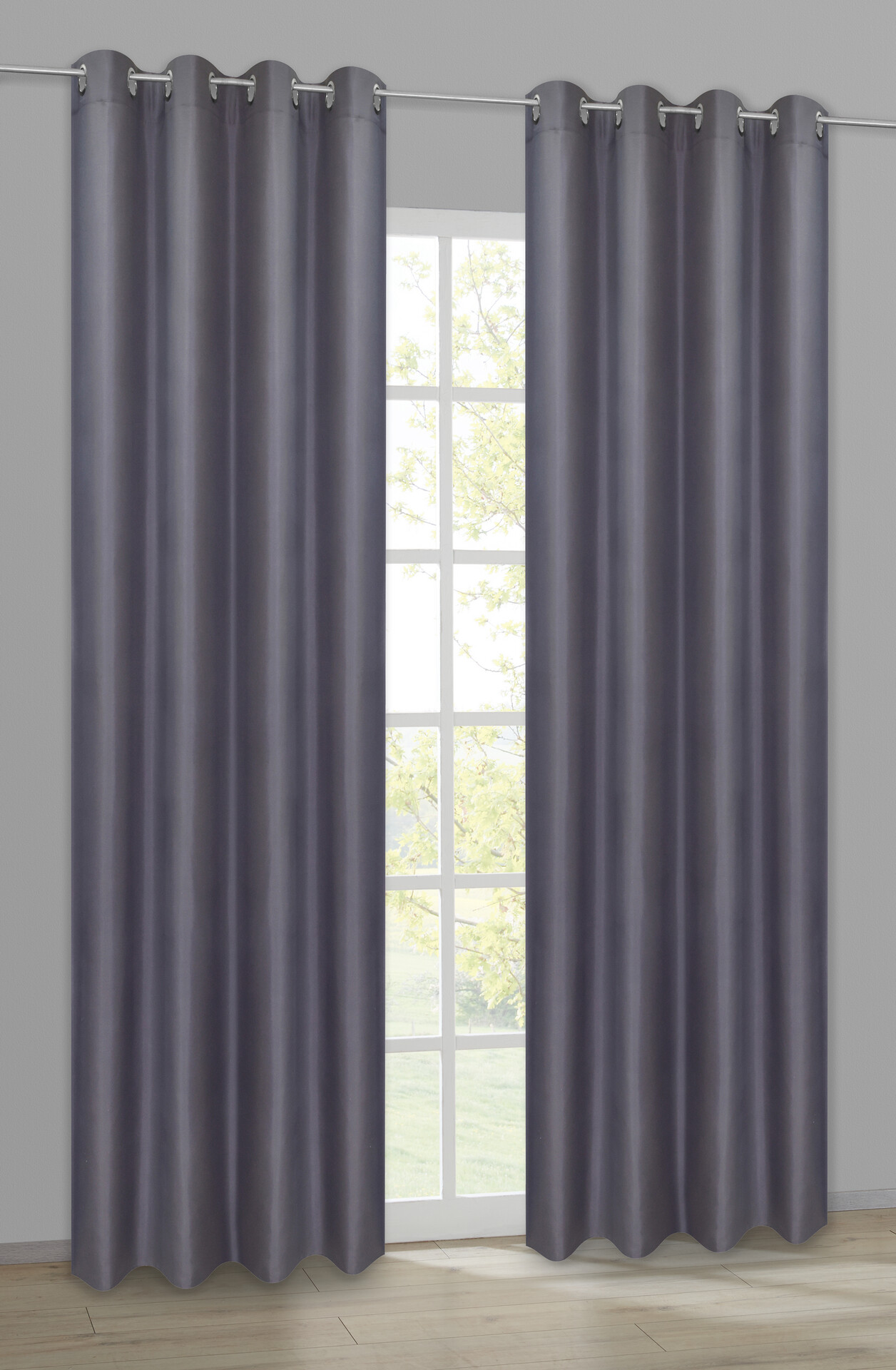 ACUS design collection Ösenvorhang Barnaby grau B/L: ca. 140x235 cm