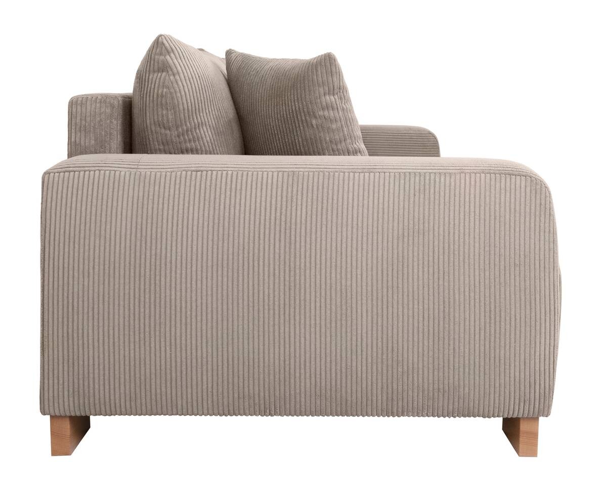 Big Sofa Alpha New dunkelbeige Microfaser B/H/T: ca. 244x85x112 cm