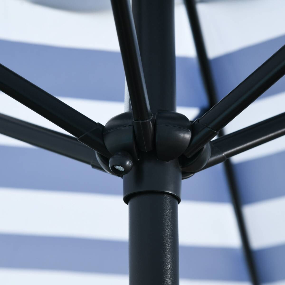 Outsunny Sonnenschirm blau Metall