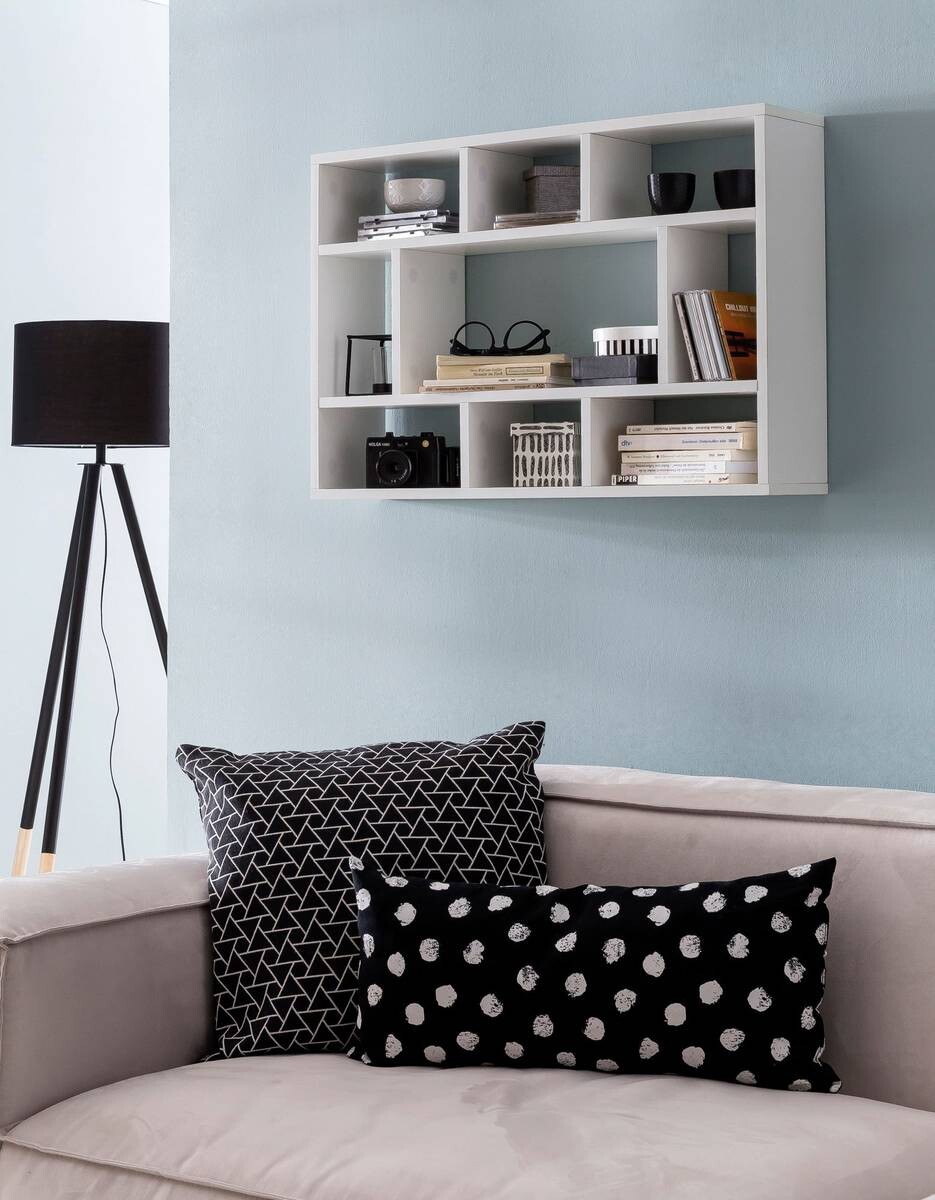 Wandregal weiß B/H/T: ca. 75x51x16 cm