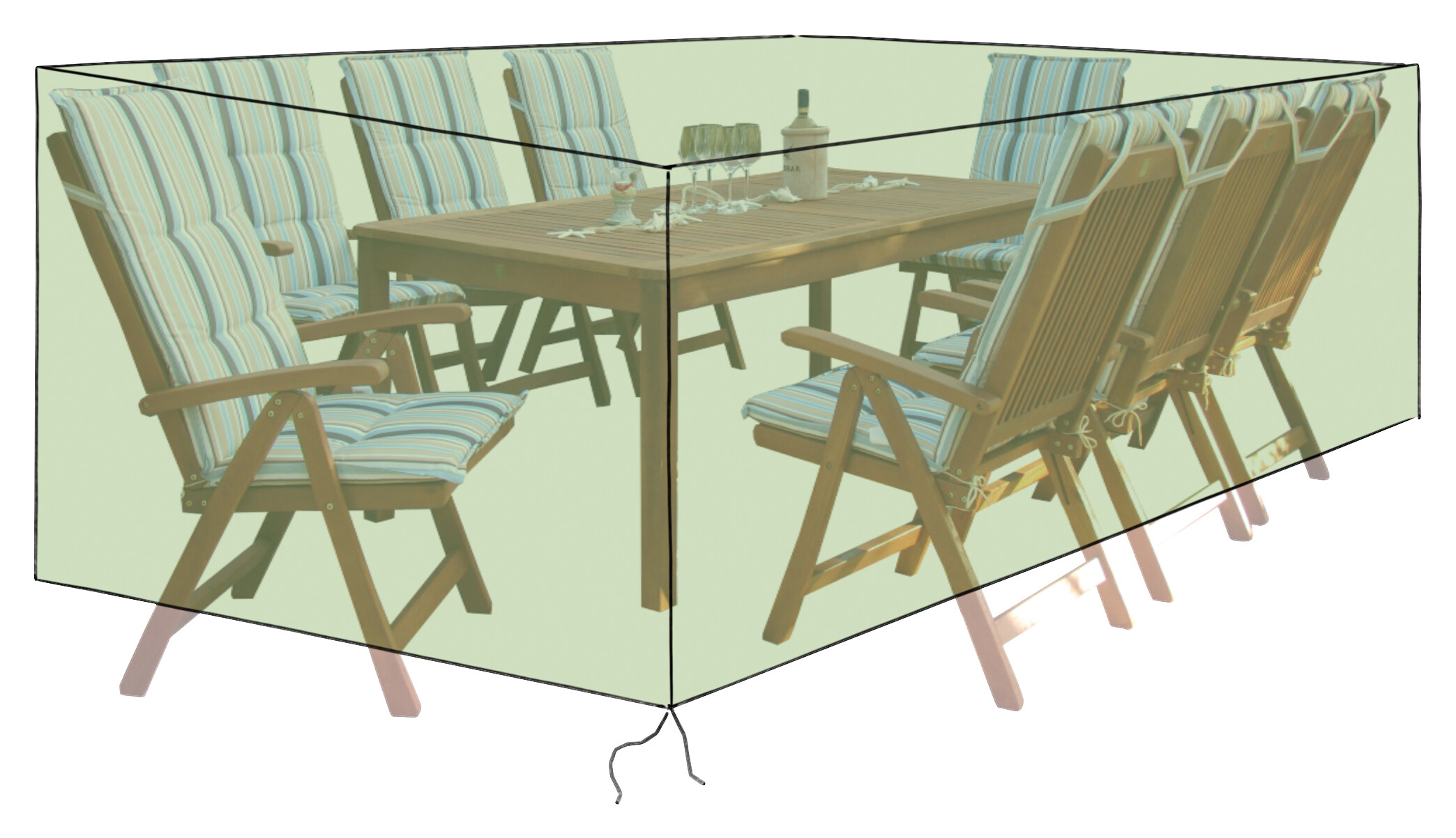 Grasekamp Schutzhülle grün Kunststoff B/H/L: ca. 210x90x250 cm