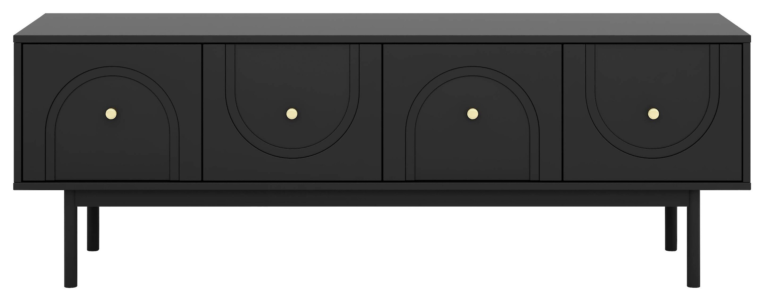 Lowboard MAZOMA schwarz gold Optik B/H/T: ca. 154x53,5x39 cm