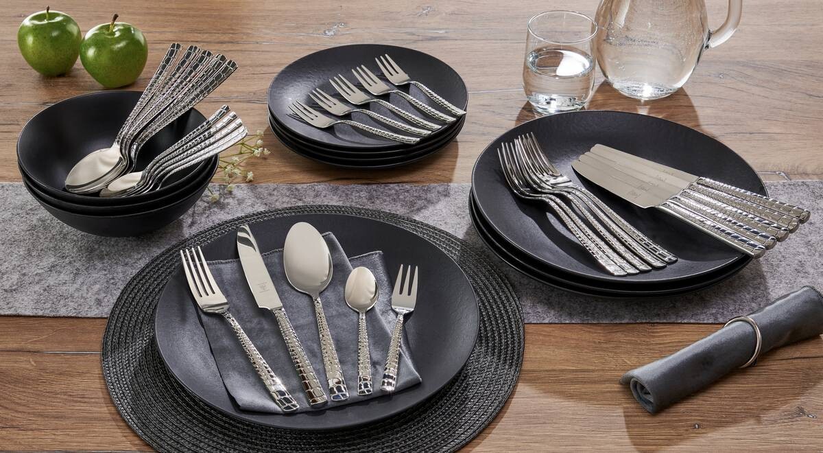 JUSTINUS Besteckset silber Edelstahl 30 tlg.
