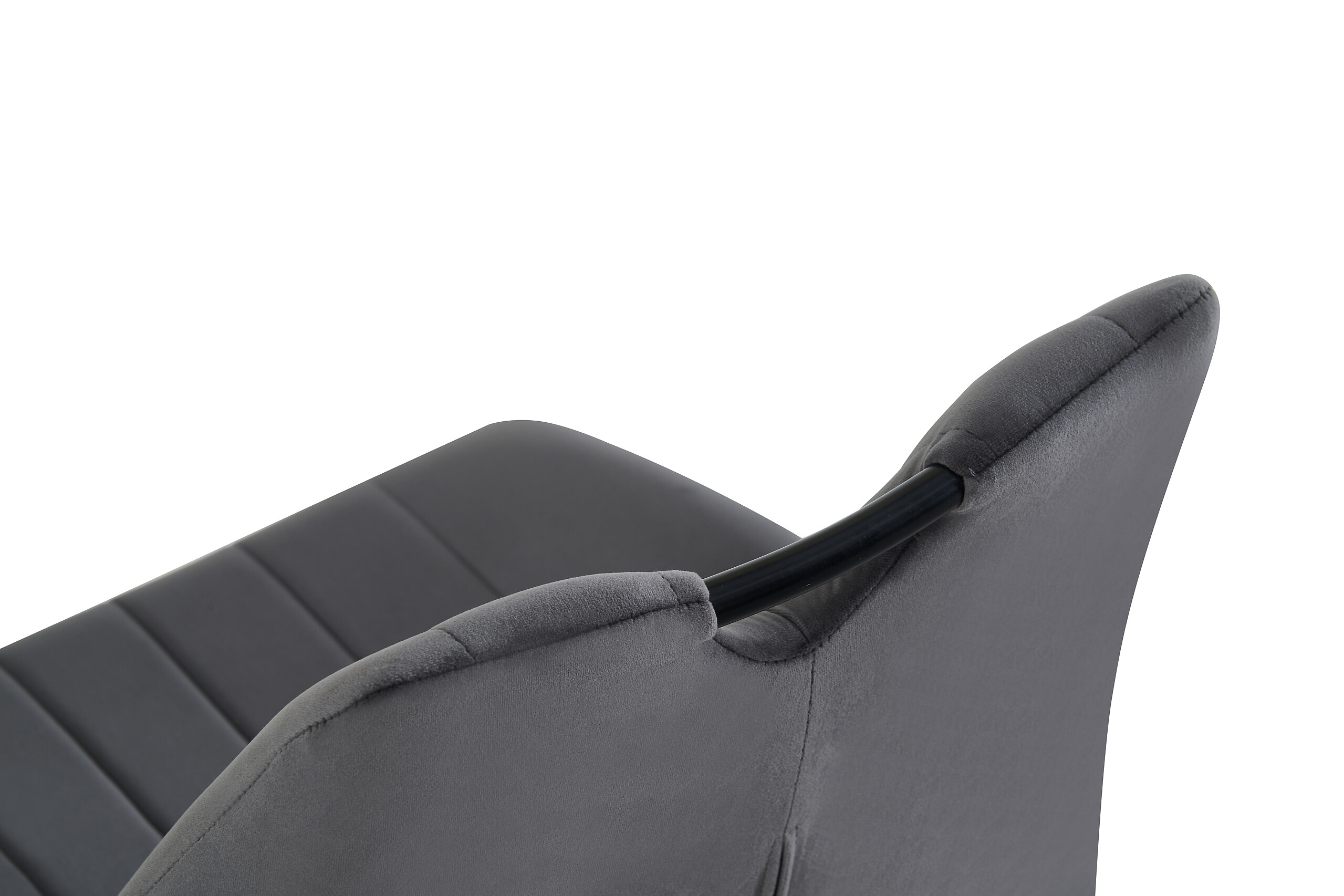 Stuhl CHRISTIN, 2er Set anthrazit Samt B/H/T: ca. 52x75x58 cm