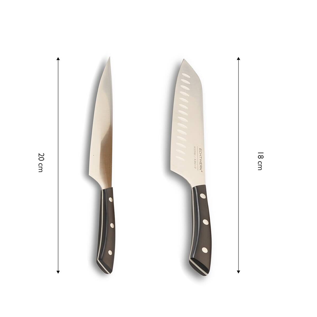 ECHTWERK Messerblock Premium braun Stahl 15 tlg.