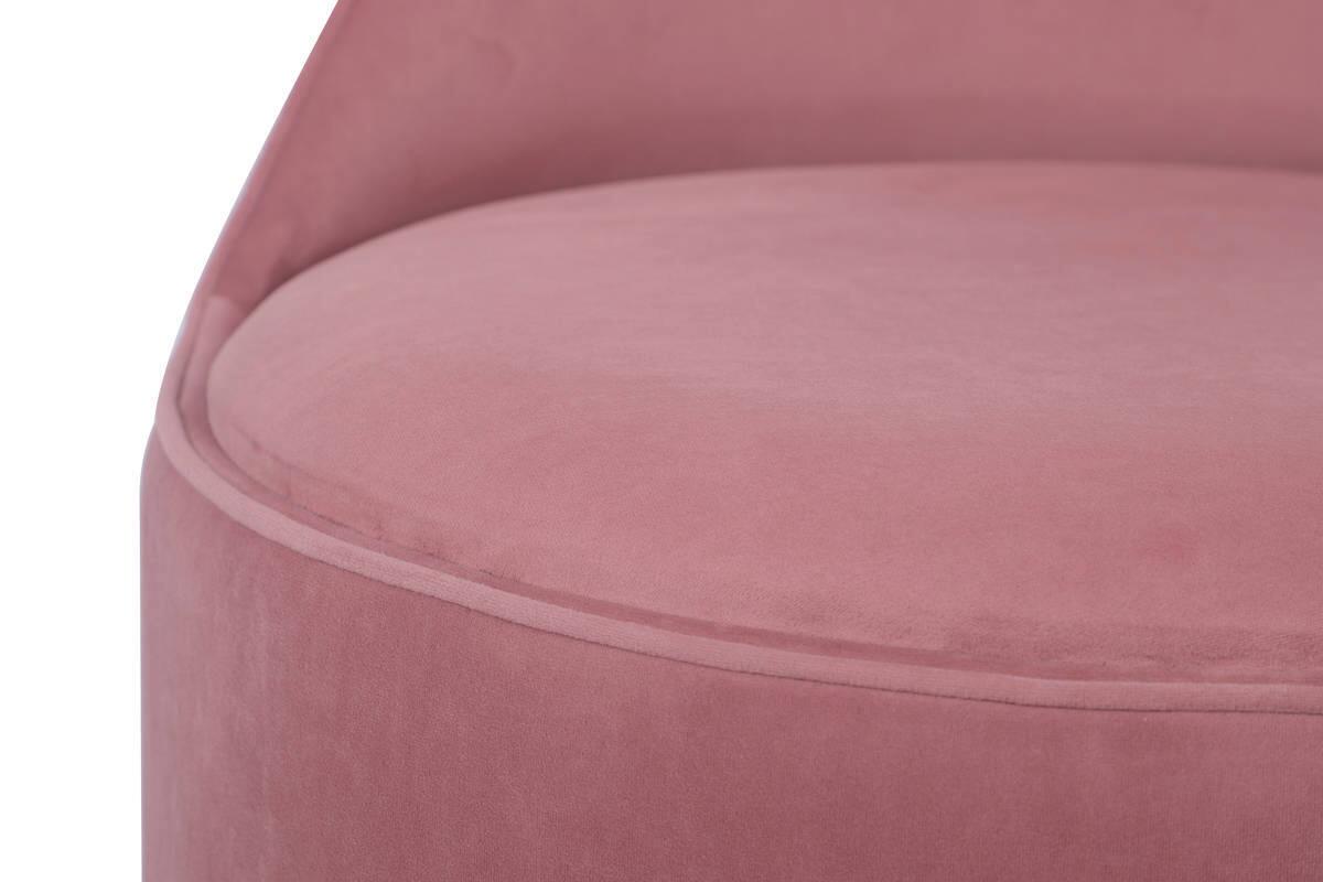 Hocker Viktor 100 altrosa Samt H/D: ca. 68x52 cm