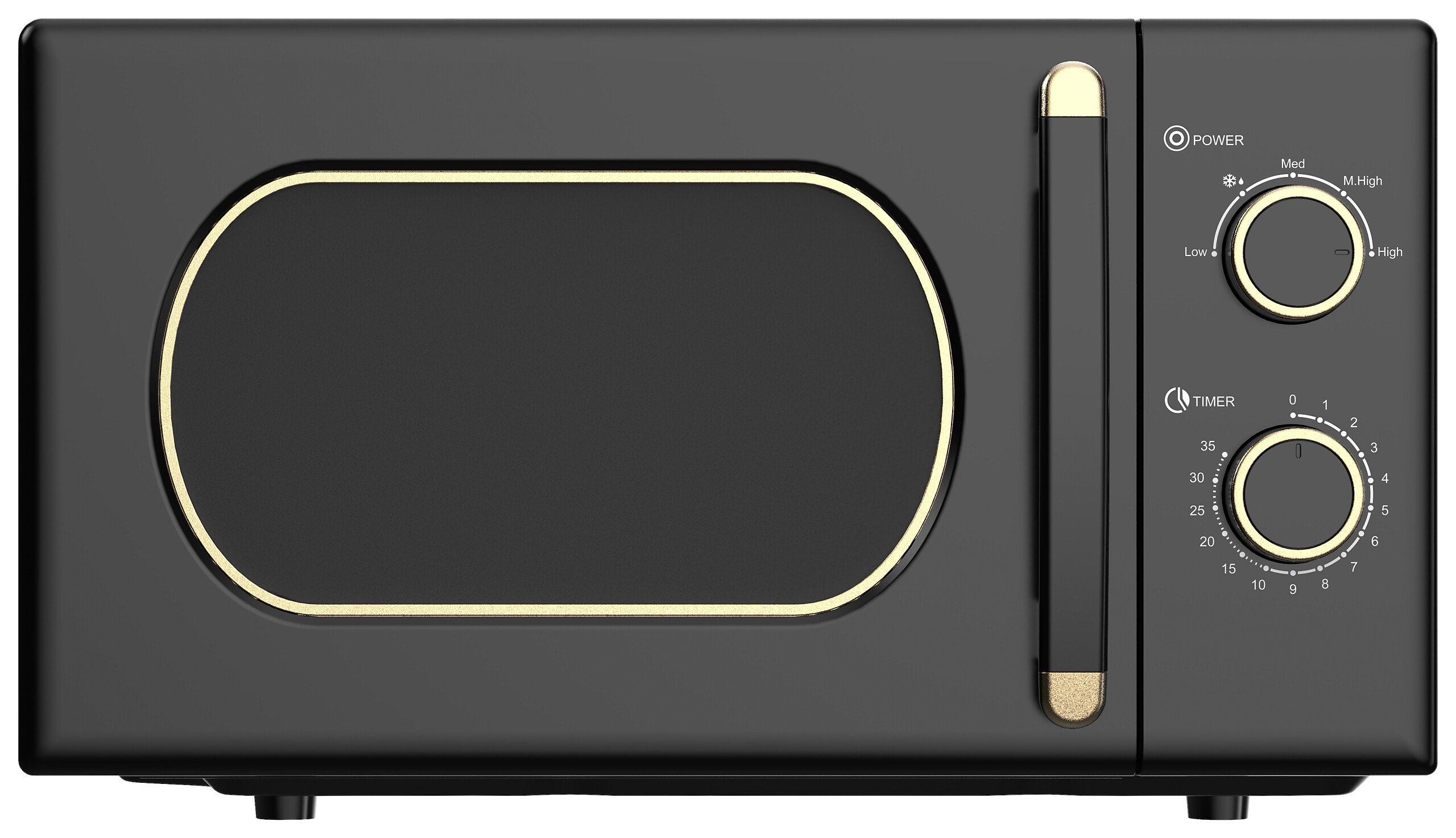 POCOline Mikrowelle C20MXP17-E70 schwarz Metall B/H/L: ca. 32,6x26,3x45,6 cm ca. 20 l