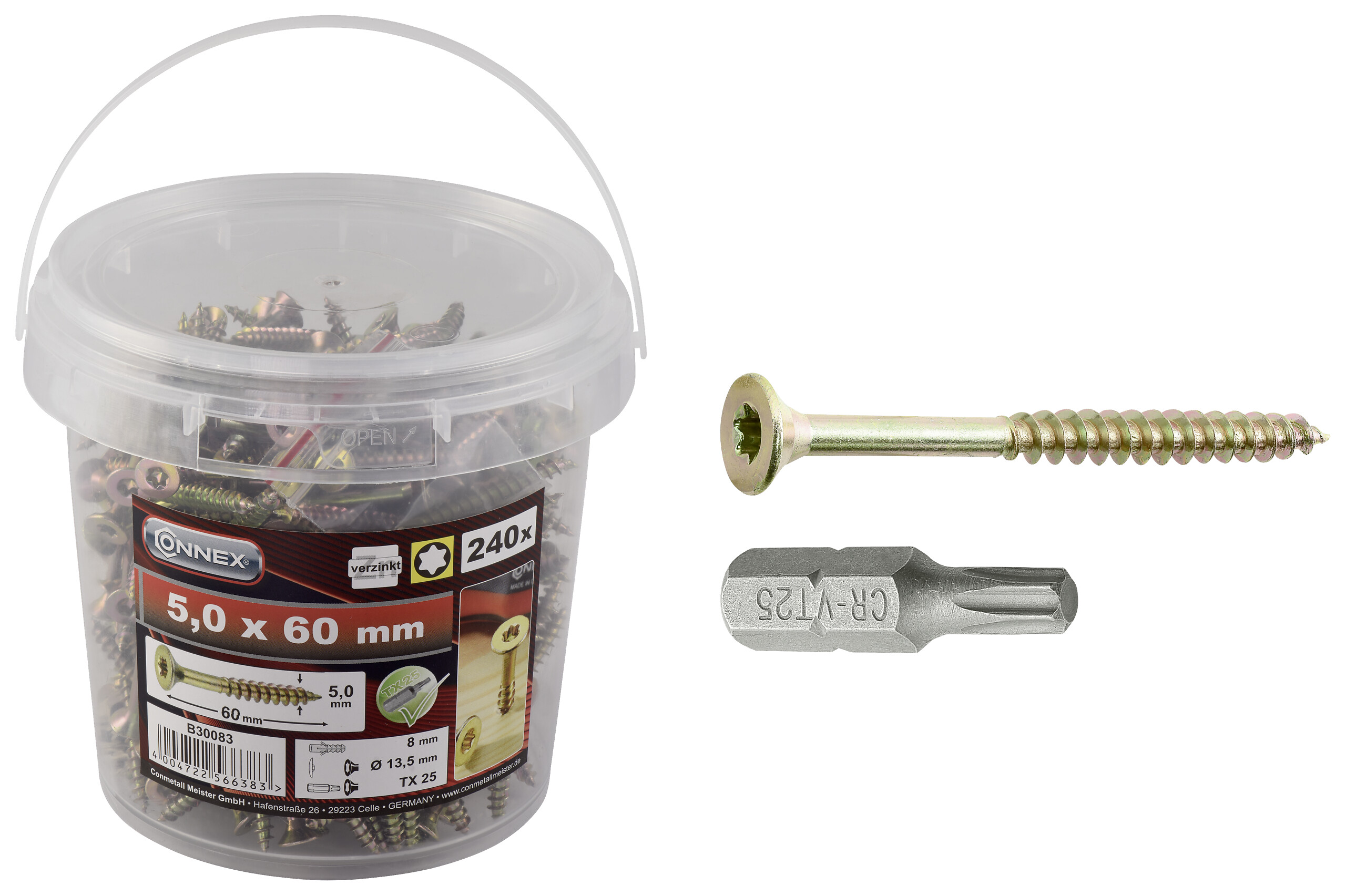 CONNEX Universalschraube TX 240 tlg.