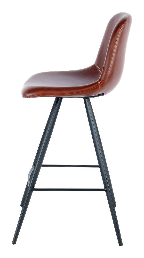 Barhocker Samantha 300 2er dunkelbraun Kunstleder B/H/T: ca. 47,5x102x56,5 cm