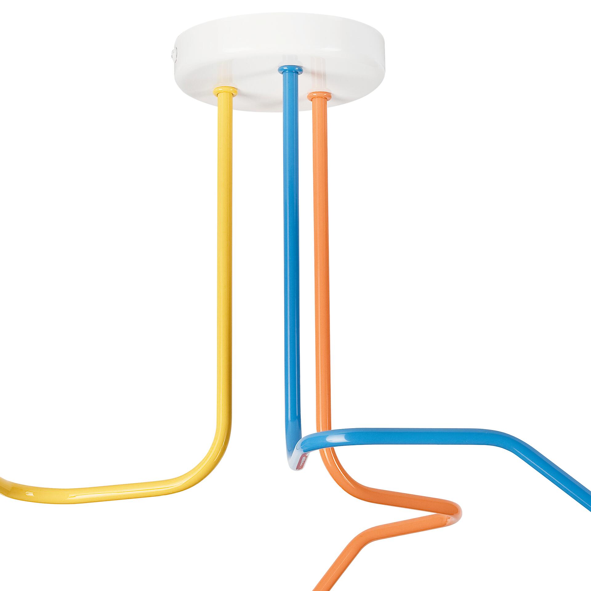 Lamkur Hängeleuchte mehrfarbig Stahl B/H/L: ca. 55x40x55 cm E27 3 Brennstellen