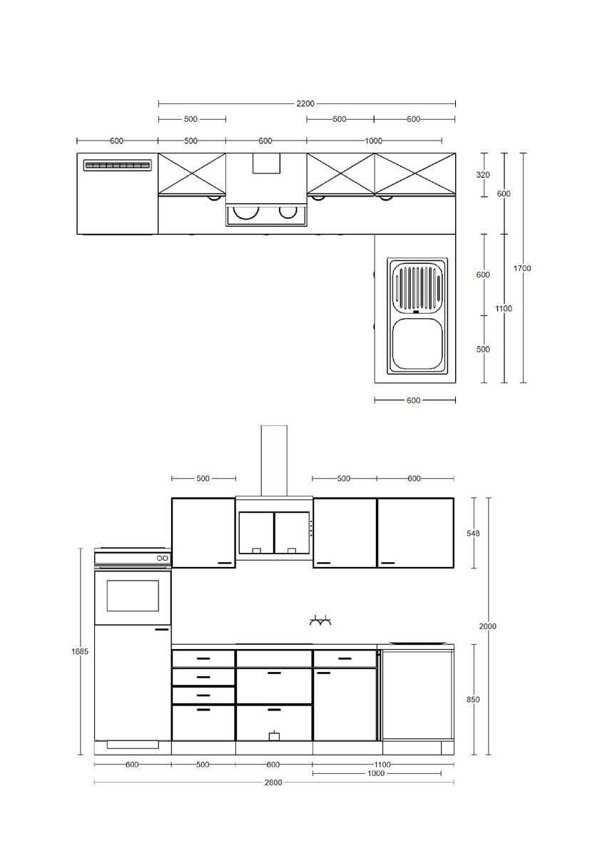 Flex-Well Winkelküche Morena Basalt matt B/H/T: ca. 280x200x60 cm