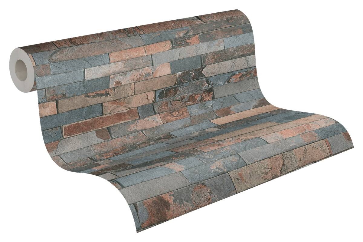 A.S.Creation Vliestapete Best of Wood`n Stone 2nd Edition Steine grau braun B/L: ca. 53x1005 cm