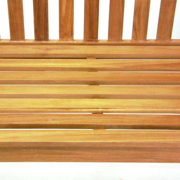 VCM Gartenbank braun Teakholz B/H/L: ca. 62x90x120 cm