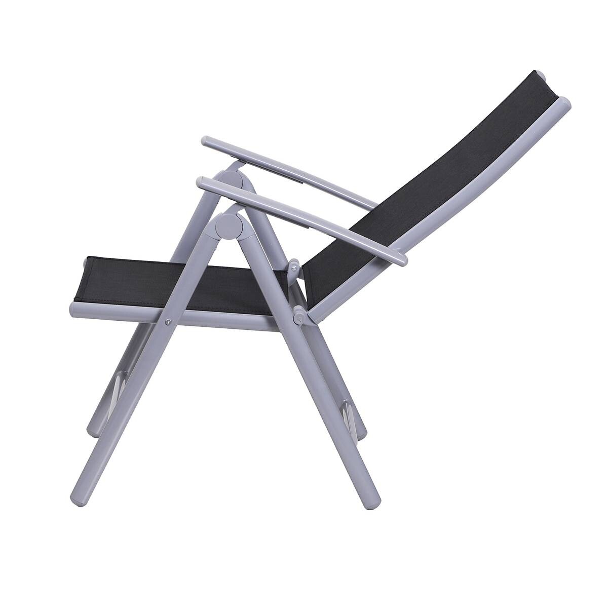 Outsunny Gartensitzgruppe schwarz Aluminium