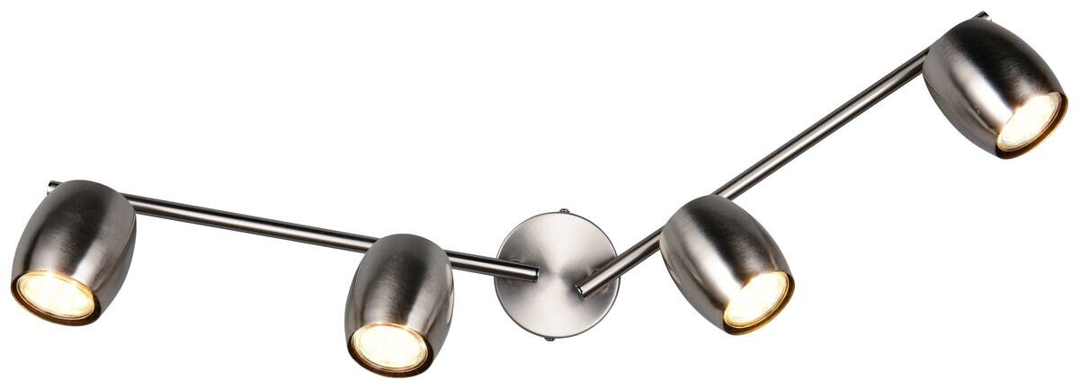 Reality Leuchten Spots Nancy nickel matt Metall B/H/L: ca. 70,5x15,5x8 cm GU10 4 Brennstellen