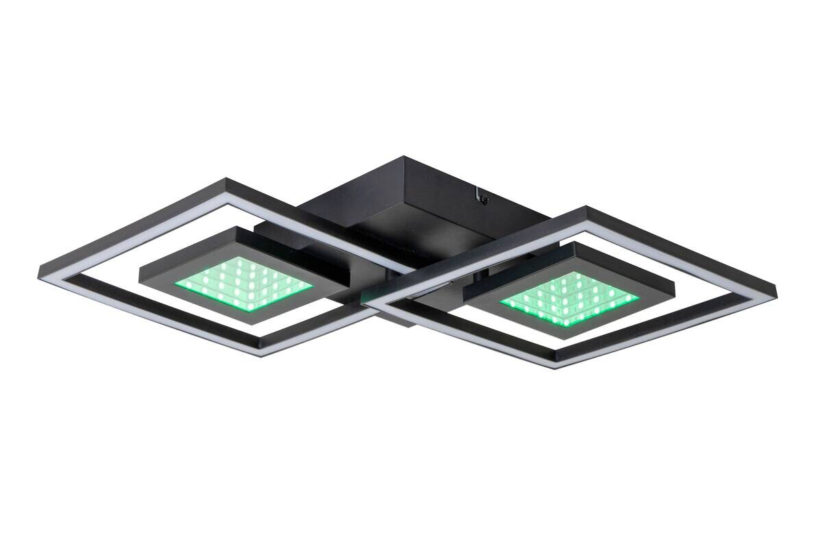 Nolo Deckenleuchte Kenny schwarz Metall B/H/L: ca. 35x6x64 cm