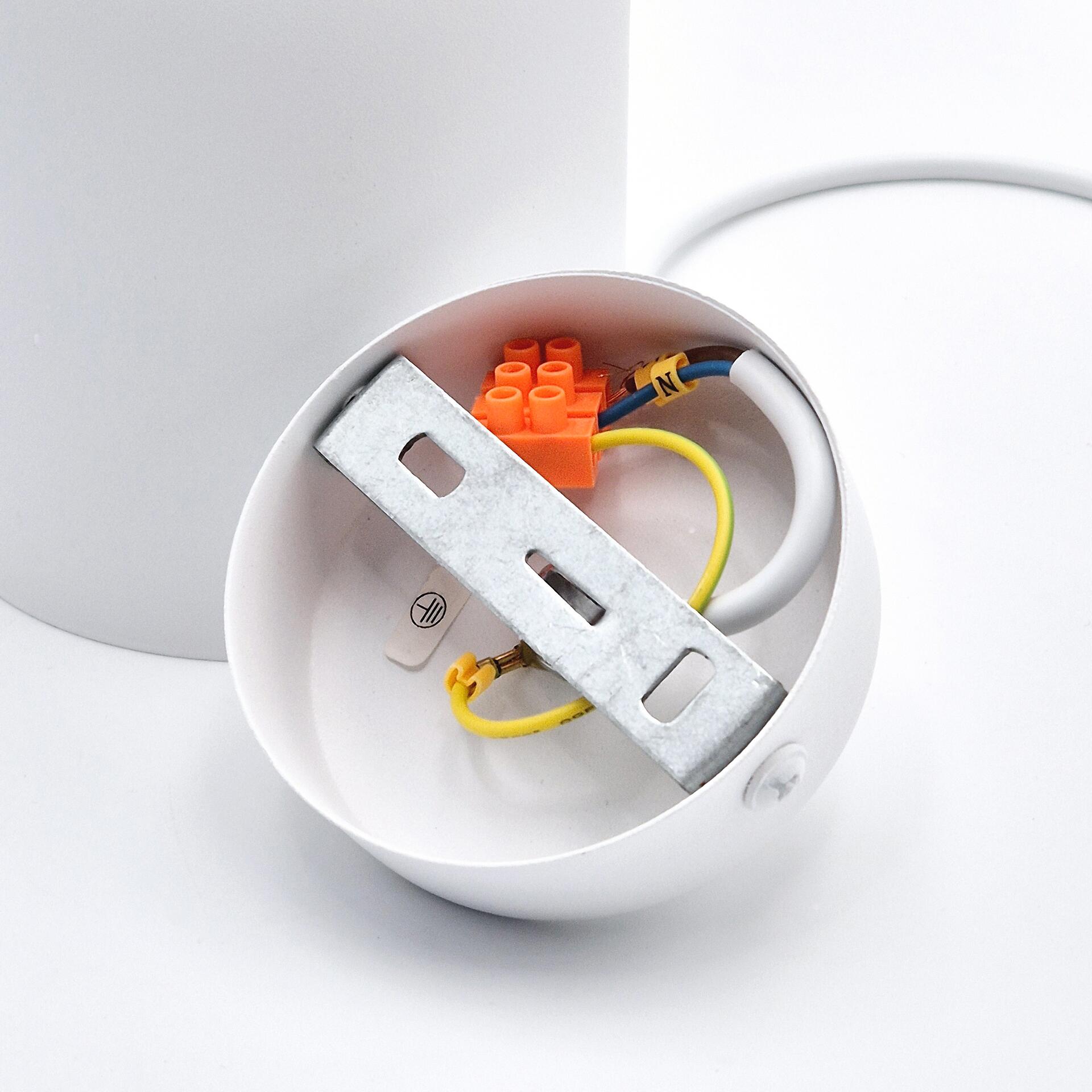 Lamkur Hängeleuchte Eiche weiß Stahl Holz B/H/L: ca. 11x102x11 cm E27 1 Brennstellen