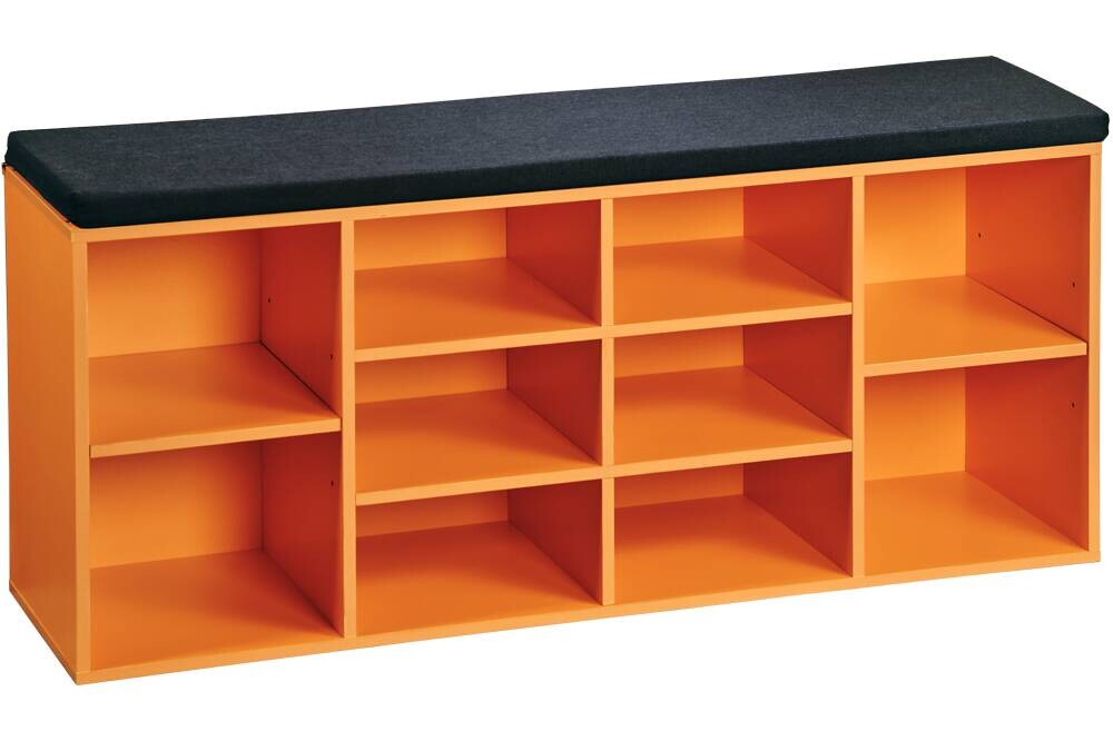 Kesper Schuhregal orange Spanplatte B/H/T: ca. 103,5x48x29,5 cm Kesper Schuhregal orange Spanplatte B/H/T: ca. 103,5x48x29,5 cm