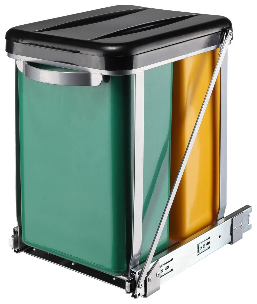 Teleskop Mülleimer gelb B/H/T: ca. 26x40x60 cm