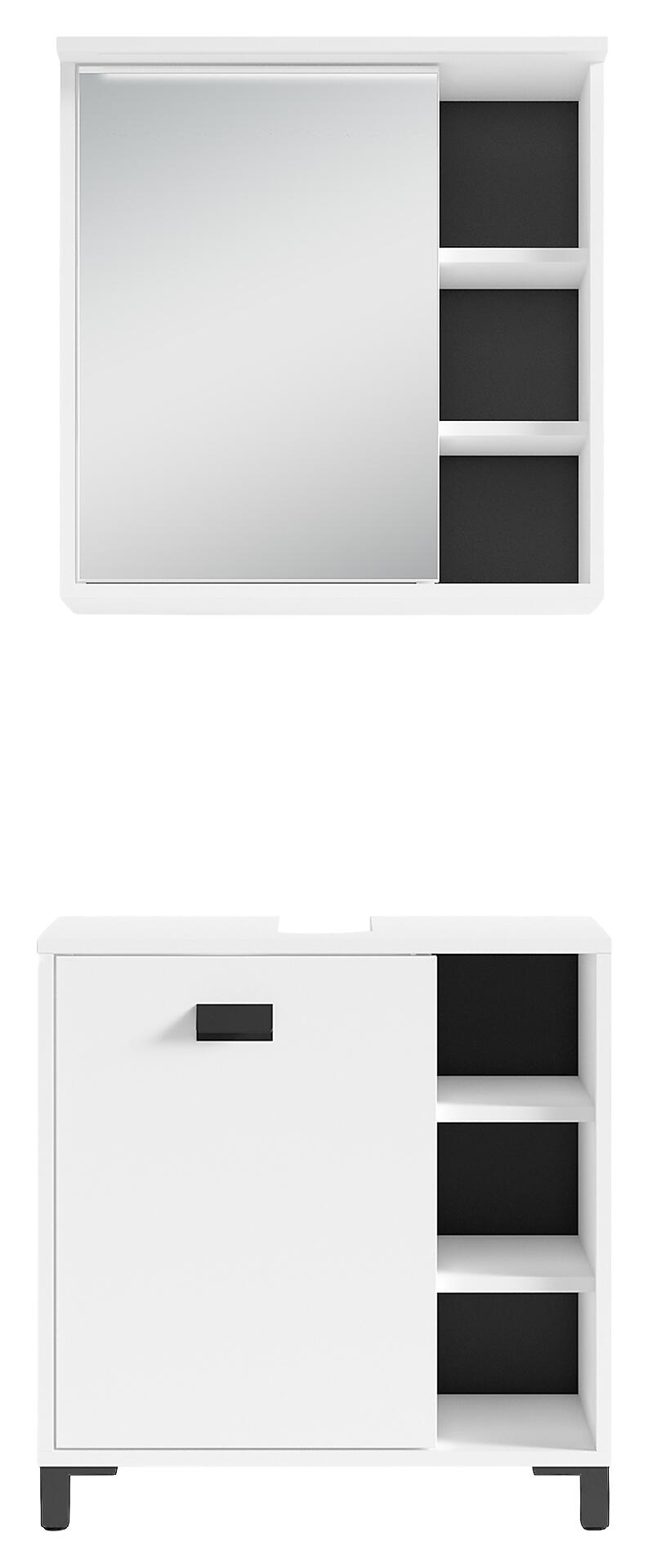 Badezimmer-Set WELLNESS, Set 2-tlg. weiß