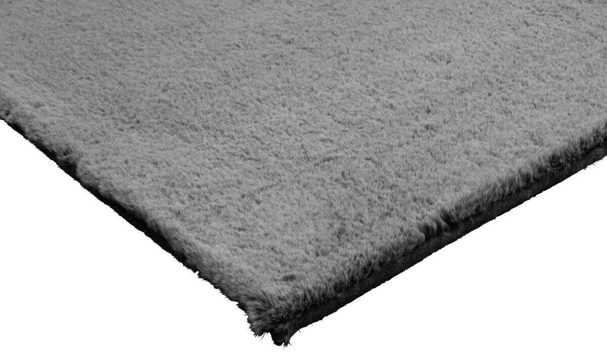 Fellimitat Maya Silbergrau B/L: ca. 120x160 cm