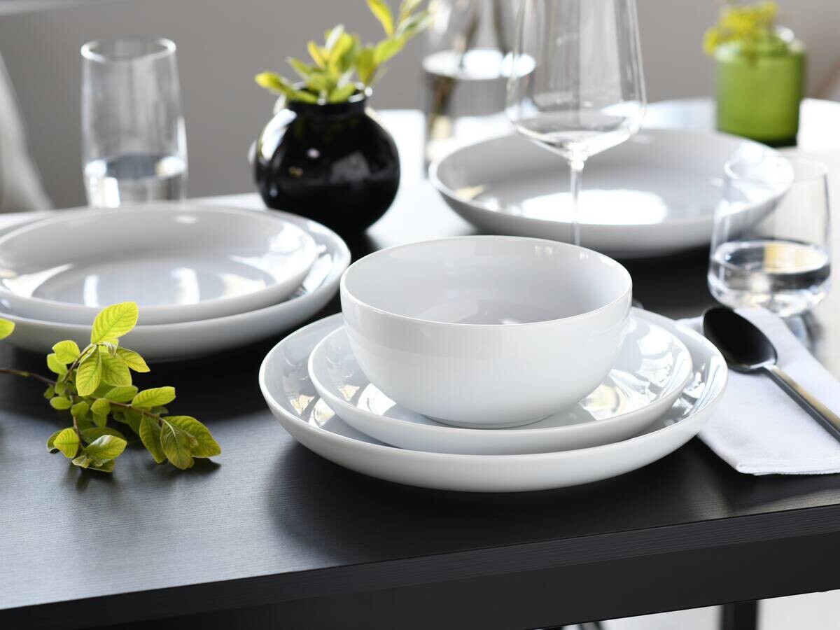 CreaTable Teller-Set Allround Weiss weiß Porzellan