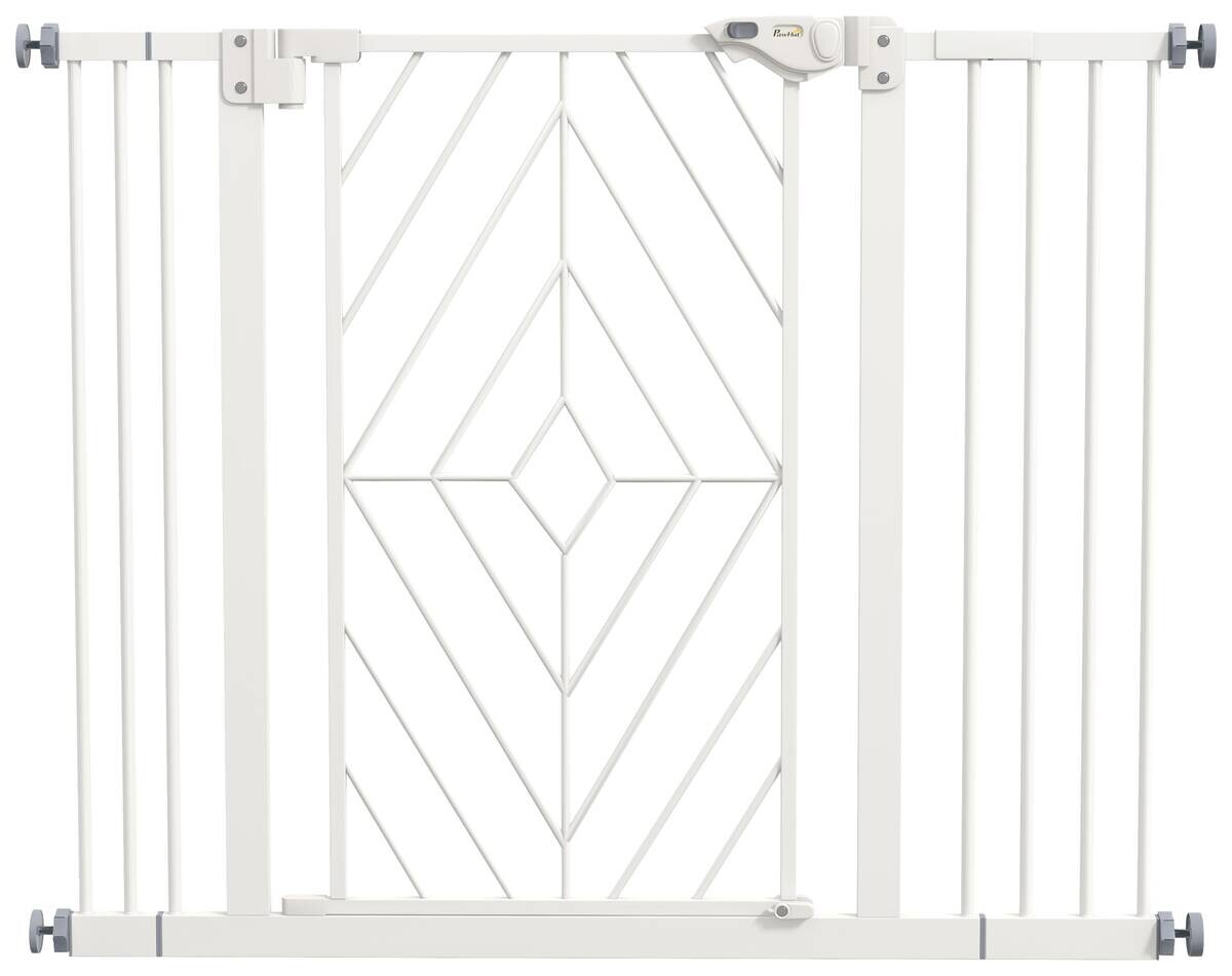 PawHut Türschutzgitter weiß Kunststoff B/H/L: ca. 4x76x100 cm