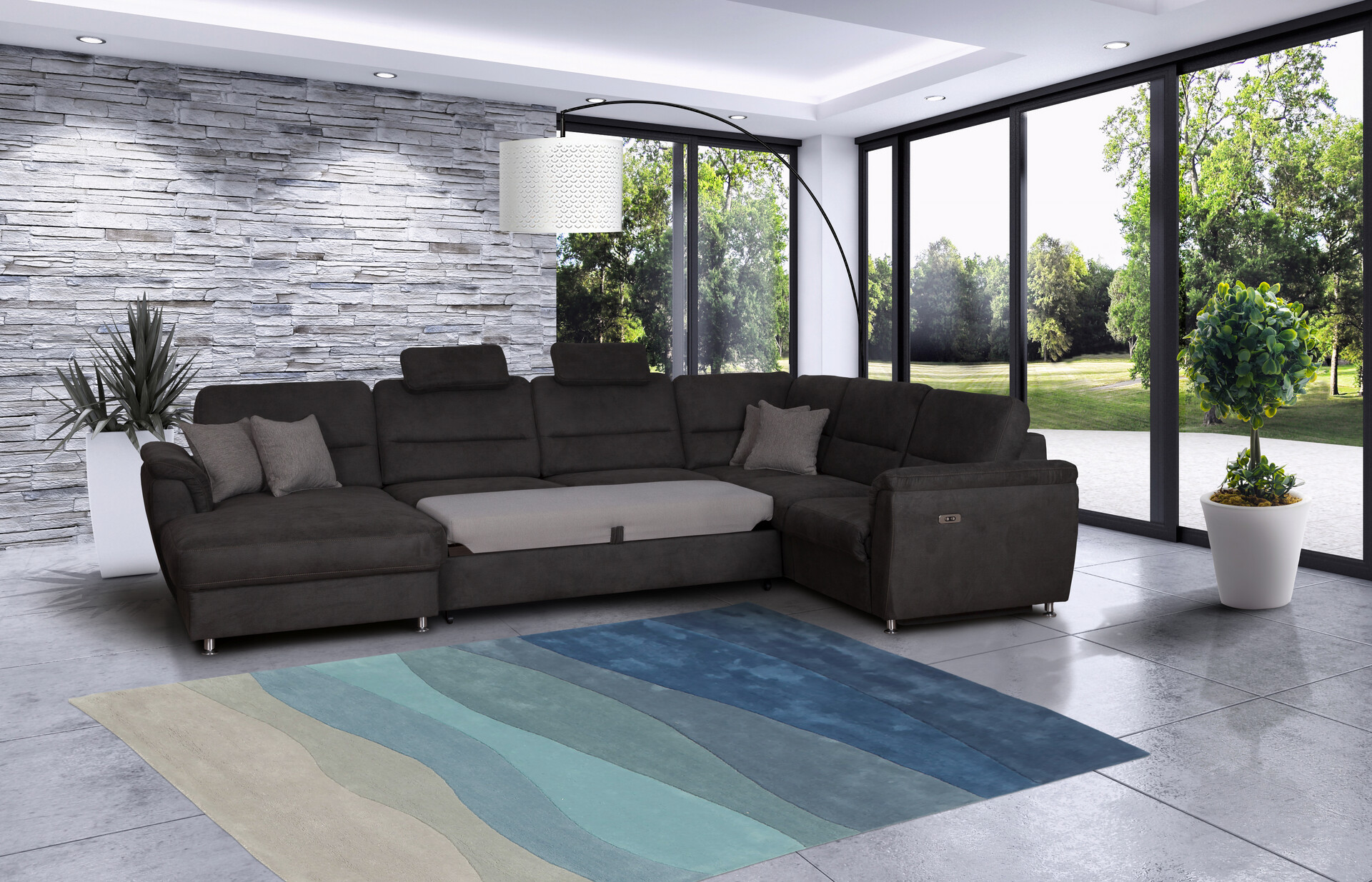 Wohnlandschaft Deva hellgrau