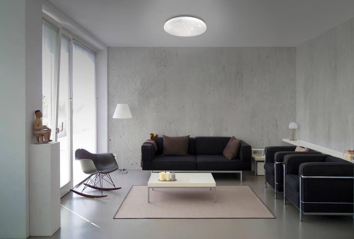 Näve Leuchten Deckenleuchte 1354823 weiß Metall Kunststoff B/H/T: ca. 48x6,5x48 cm null 1 Brennstellen