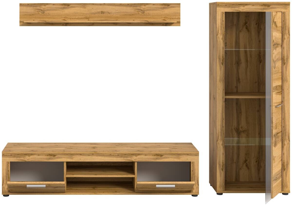 Wohnwand Jam Eiche Wotan Nachbildung B/H/T: ca. 235x159x35 cm