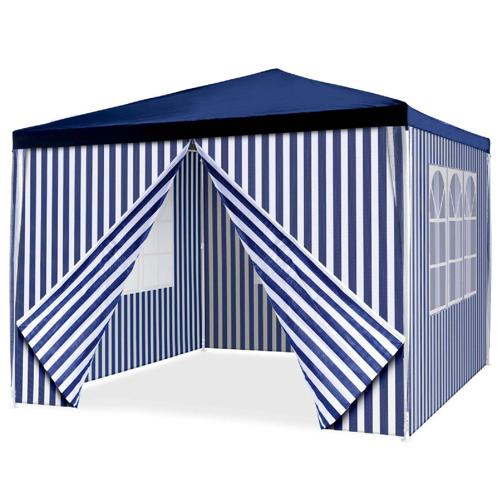 VCM Pavillon royalblau Polyester-Mischgewebe B/H/L: ca. 300x187x300 cm