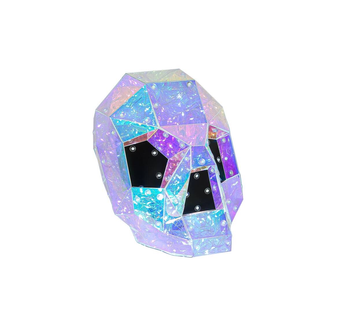 Nolo Tischleuchte Totenkopf transparent B/H/L: ca. 17x17x23 cm