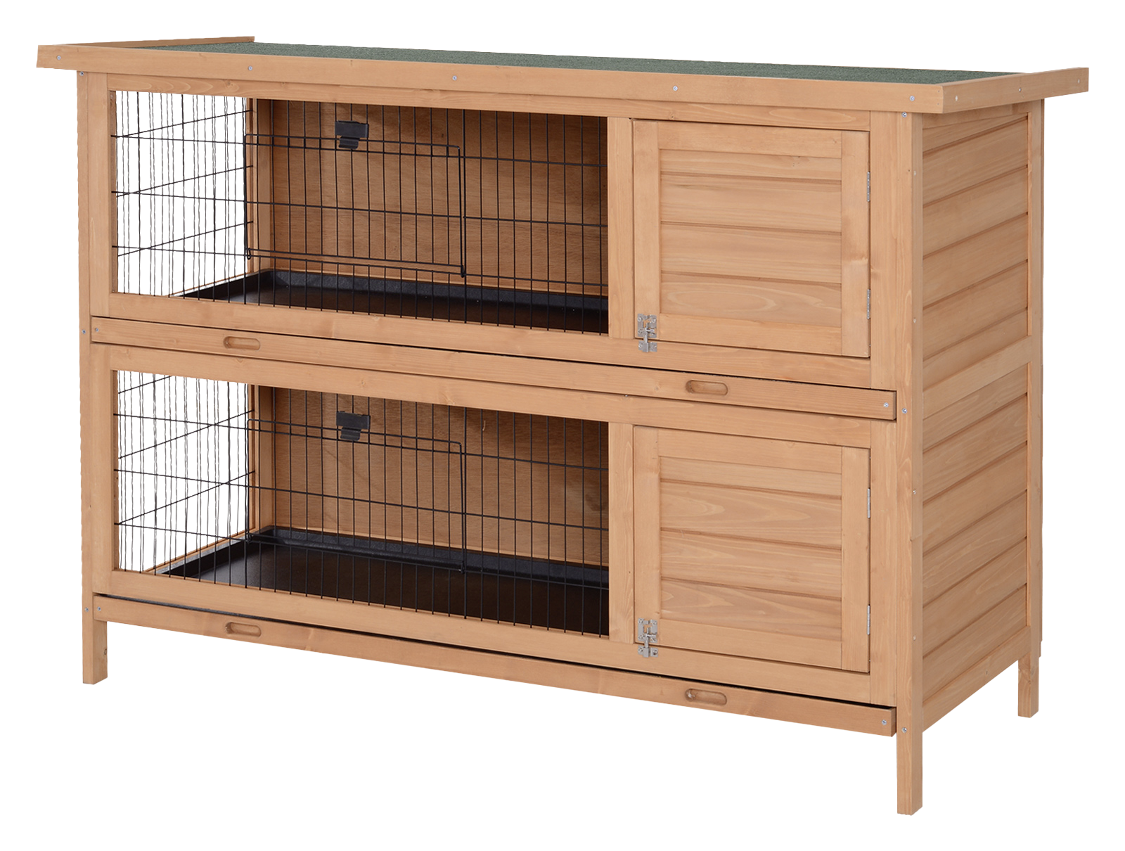 PawHut Kleintierstall orange Holz B/H/L: ca. 50x93x136,4 cm