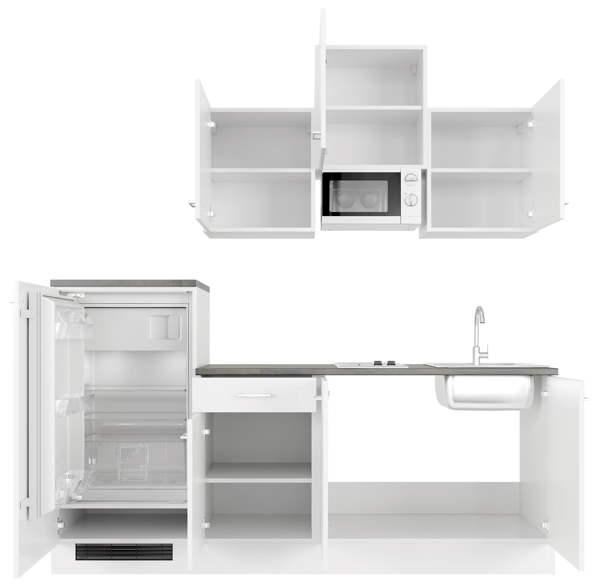 Küchenblock Lucca weiß matt B/H/T: ca. 210x226x60 cm