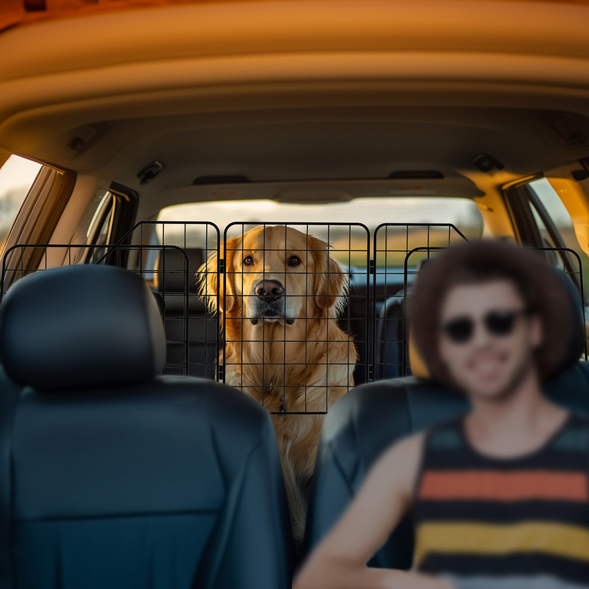 PawHut Hunde-Absperrgitter schwarz Stahl B/H/L: ca. 5x42x150 cm