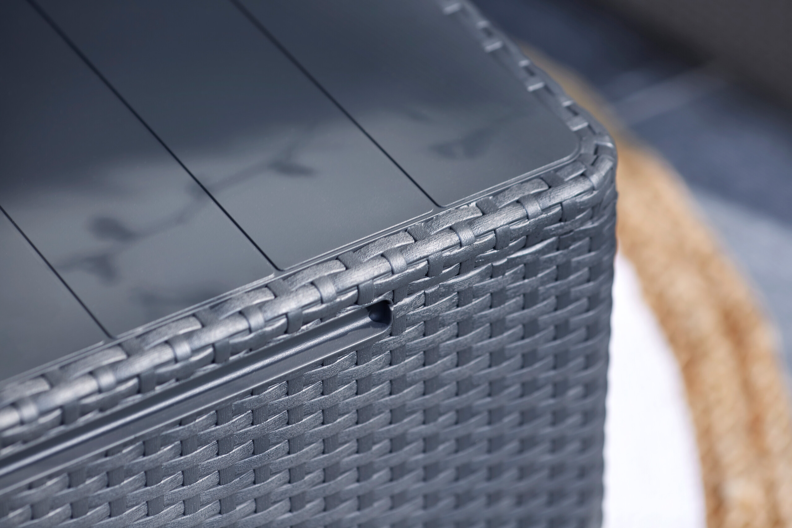 Jardin Aufbewahrungstisch Claire Graphit Polypropylen B/H/L: ca. 55,5x38,5x55,5 cm