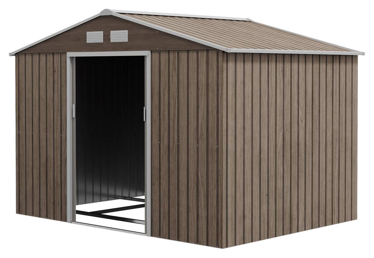 Outsunny Gerätehaus braun B/H/L: ca. 195x192x277 cm