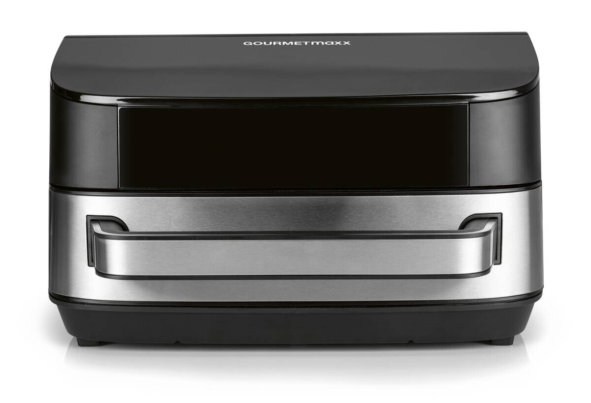 GOURMETmaxx Heißluftfritteuse XXL schwarz Edelstahl B/H/L: ca. 41x24x32,5 cm ca. 7 l